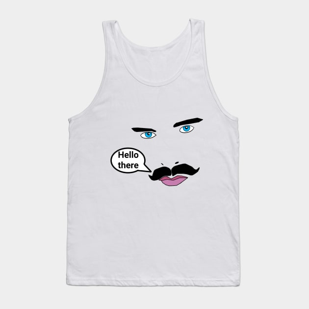 Man Face Tank Top by rob-cure